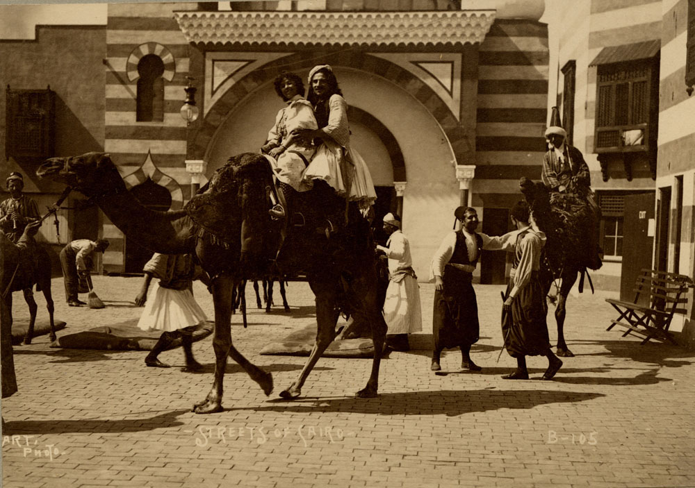 Streets of Cairo performers and camels.