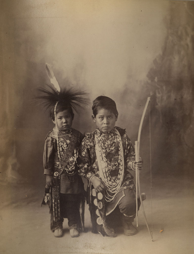 Group Photo of Indian Congress Participants. Potawatomi Delegates. Takako (Lightning Striking) and Little Bear